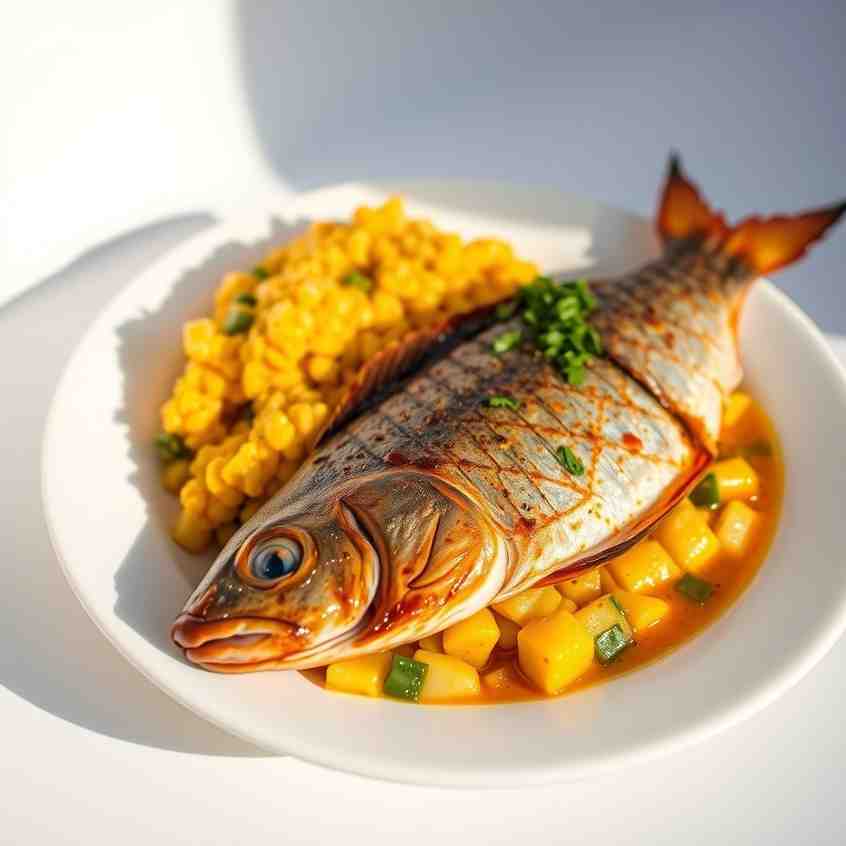 Gluten-Free Cou-Cou & Flying Fish